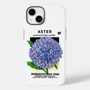 Coque Pour iPhone 14 Aster Vintage Seed Packet Coque-Mate coque iphone