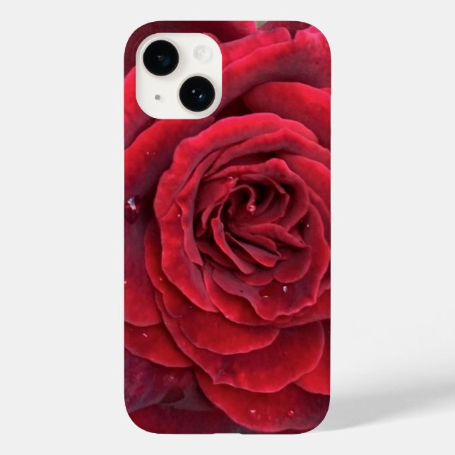 Coque Pour iPhone 14 Belle rose rouge iphone 14 coque (Verso)