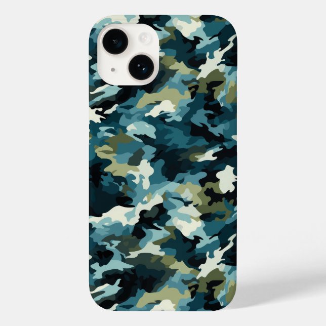 Coque Pour iPhone 14 Camo Imprimer iPhone 14 Coque (Verso)