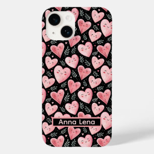 Coque Pour iPhone 14 Coeurs kawaii rose mou iPhone / coque ipad