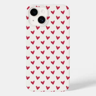 Coque Pour iPhone 14 Coeurs rouges, Saint Valentin iPhone / coque ipad