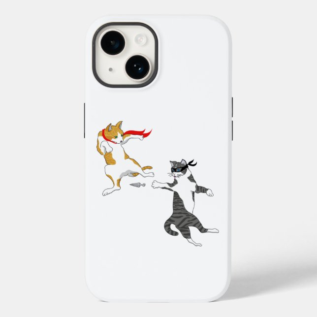 Coque Pour iPhone 14 Coque de combat de chat-Mate coque iphone (Verso)