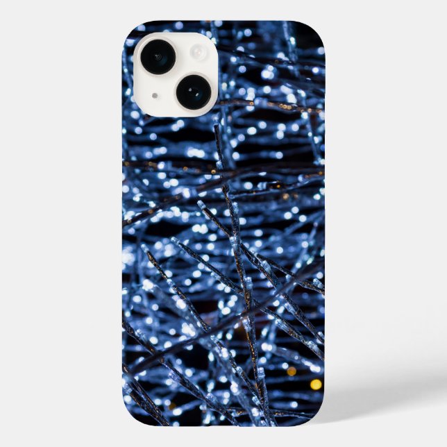 Coque Pour iPhone 14 Coque iphone Abstrait Blue Lights (Verso)