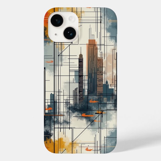 Coque Pour iPhone 14 coque iphone (art moderne) (Verso)
