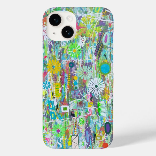 Coque Pour iPhone 14 Coque iphone d'alimentation des fleurs (Verso)