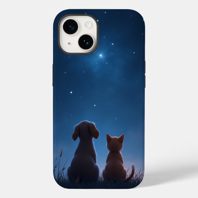 Coque Pour iPhone 14 Coque iphone de marionnettes et chaton (Verso)