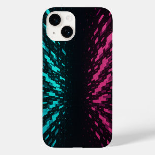 Coque Pour iPhone 14 Coque iphone de réalité Pixellée - Cyber-Art néon
