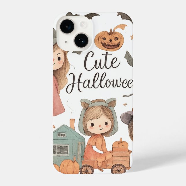 Coque Pour iPhone 14 Coque iphone d'Halloween mignon - Fantôme et maman (Verso)