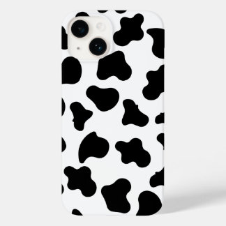Coque Pour iPhone 14 Coque iphone d'impression de vache noir et blanc