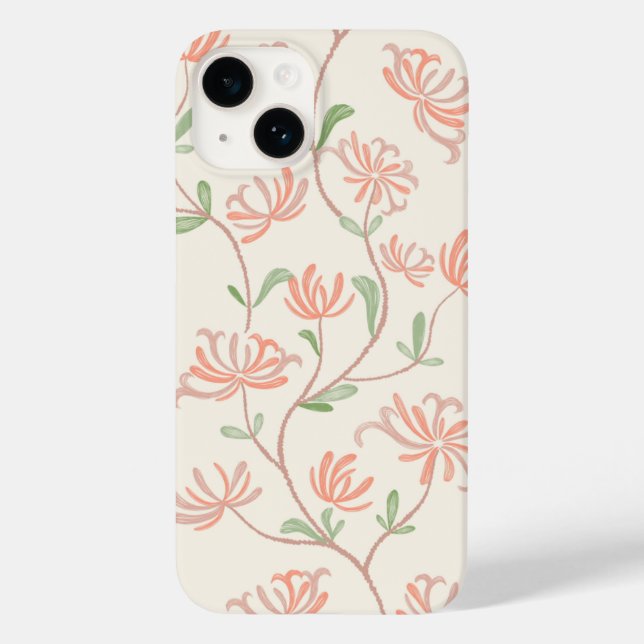 Coque Pour iPhone 14 Coque iphone floral souple (Verso)