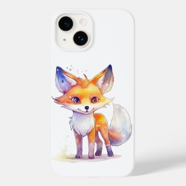 Coque Pour iPhone 14 Cute Baby Fox iPhone 14 Coque (Verso)
