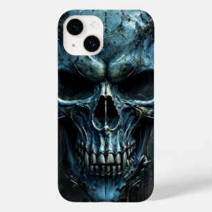 Coque Pour iPhone 14 Fierce Blue Skull iPhone 14 Coque