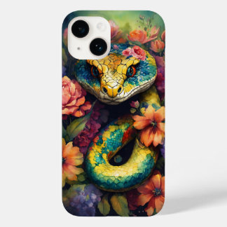 Coque Pour iPhone 14 galaxie dégitale image serpent coque iphone
