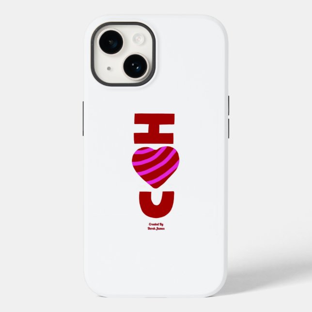 Coque Pour iPhone 14 I Love You Apple iPhone 14 Coque (Verso)