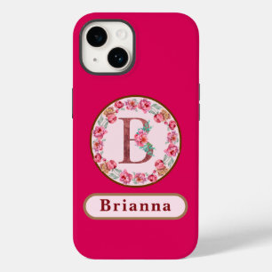 Coque Pour iPhone 14 Joli Monogramme B Floral Coque-Mate coque iphone