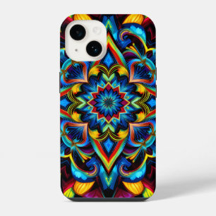 Coque Pour iPhone 14 Kaleidoscope coloré Mandala iPhone 14 Coque