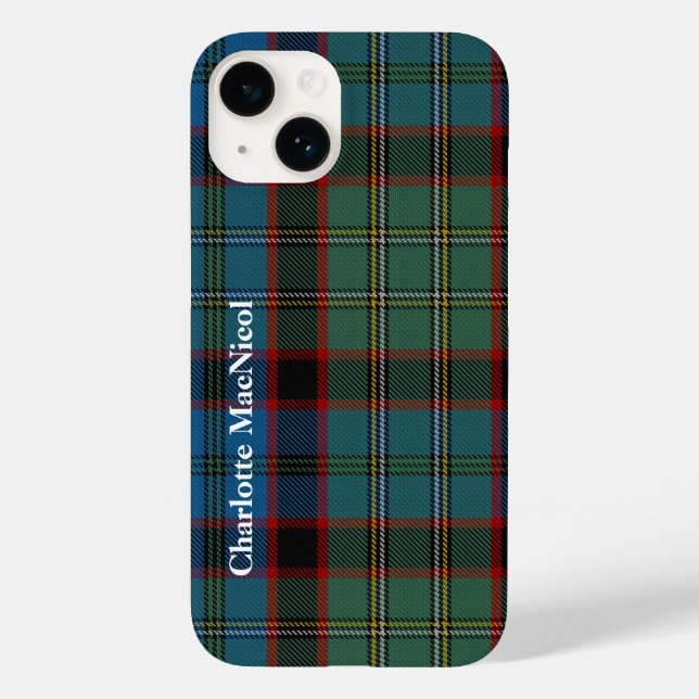 Coque Pour iPhone 14 MacNicol Tartan Plaid Coque-Mate coque iphone (Verso)