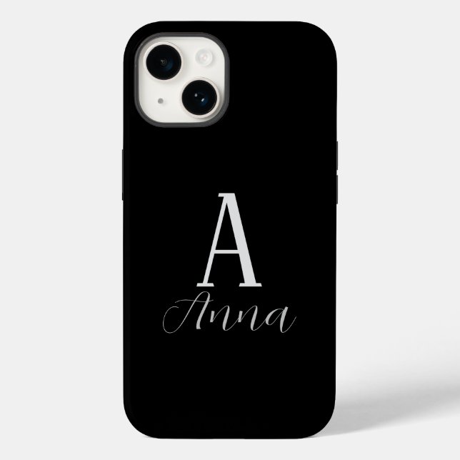 Coque Pour iPhone 14 Monogramme Vibe d'automne Coque-Mate coque iphone (Verso)