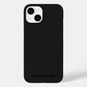 Coque Pour iPhone 14 Noir personnalisé simple sur Coque noir-mat 14