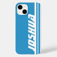 Nom ciel bleu & blanc strié coque iphone sport
