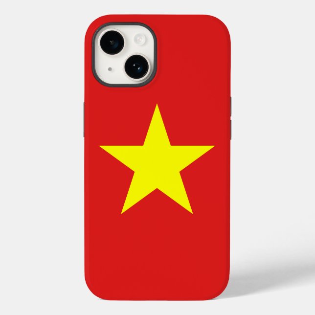 Coque Pour iPhone 14 Pavillon du Vietnam étoile jaune Coque iphone (Verso)