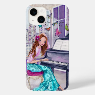 Coque Pour iPhone 14 Piano Butterfly Music   coque Iphone 6