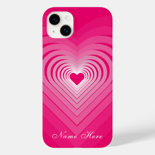 Coque Pour iPhone 14 Plus Coque iphone rose avec Coeurs Personnalisé Votre n