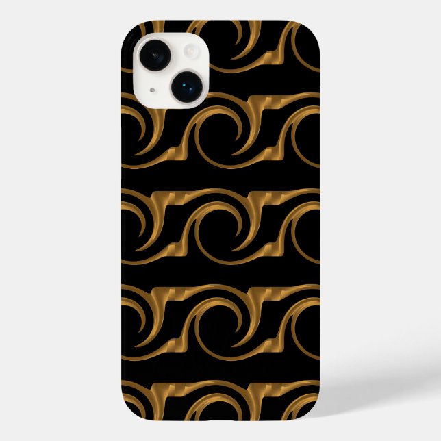 Coque Pour iPhone 14 Plus Ornementation dorée iPhone 14 Plus Coque (Verso)