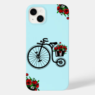 Coque Pour iPhone 14 Plus Vélo romantique avec Fleurs Cadeau coque iphone