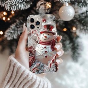 Coque Pour iPhone 14 Pro Adorable Snowman Coque iphone cadeau de Noël