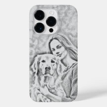 Amoureux des chiens coque iphone moderne Drawin Do
