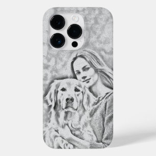 Coque Pour iPhone 14 Pro Amoureux des chiens coque iphone moderne Drawin Do