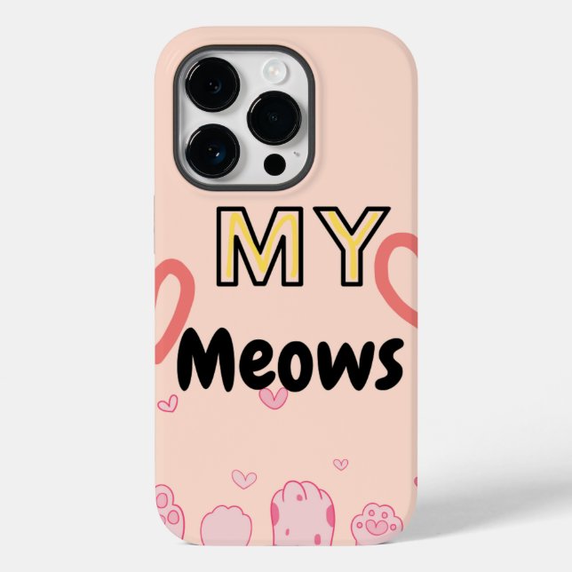 Coque Pour iPhone 14 Pro Apple iphone 14pro coque pattes kitty (Verso)
