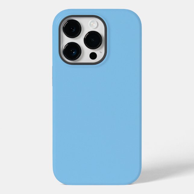 Coque Pour iPhone 14 Pro Bleu Clair Uni, Coque iPhone (Verso)