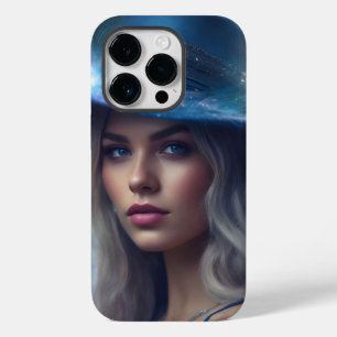 Coque Pour iPhone 14 Pro Coque iphone en marbre bleu