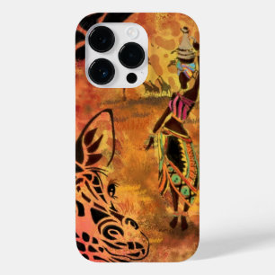 Coque Pour iPhone 14 Pro Femme africaine et coque iphone de girafe