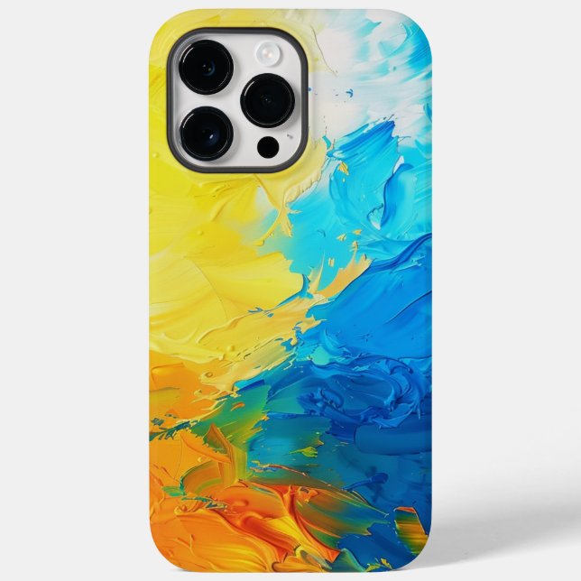 Coque pour iphone 14 pro max en couleurs ukrainien (Verso)