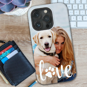 Case-Mate iPhone Case Modern Custom Pet Picture LOVE Paw Print Dog Lover