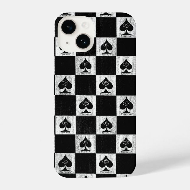 Coque Pour iPhone 14 Queen of Spades coque iphone Chèques blancs QoS (Verso)
