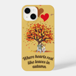 Coque Pour iPhone 14 Romantique arbre d'automne Couple coque iphone
