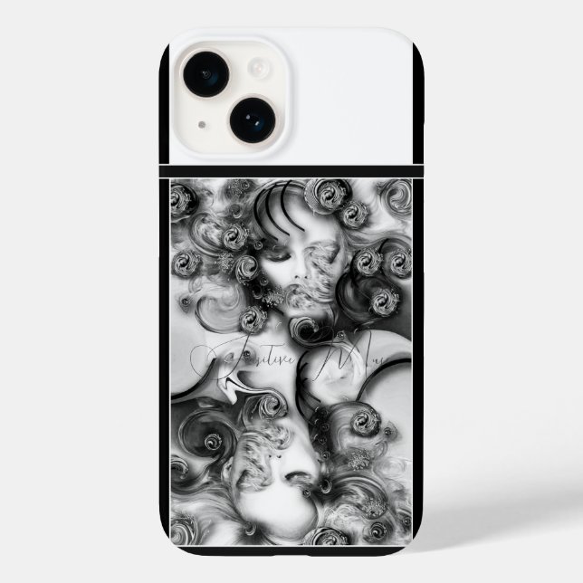 Coque Pour iPhone 14 "Sensitive Muse", Coque Apple iPhone 14 (Verso)