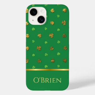 Coque Pour iPhone 14 Shamrock monogramme iPhone irlandais / coque ipad