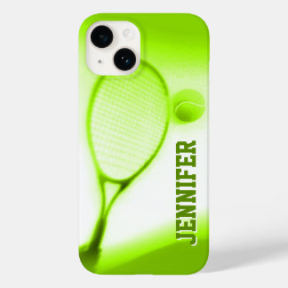 Coque Pour iPhone 14 Tennis ball et raquette sport coque iphone vert
