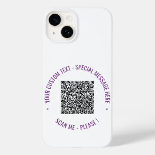 Coque Pour iPhone 14 Votre code QR et votre coque iphone de couleurs pe