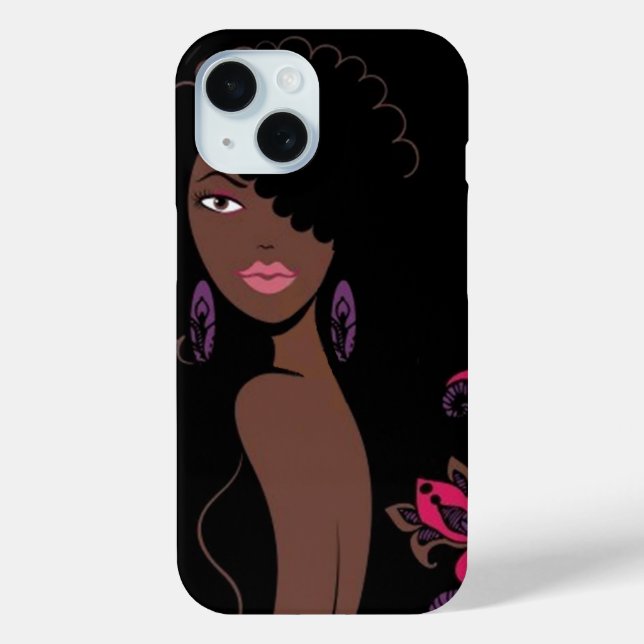 Coque Pour iPhone 15 Afrocenic Beauty iPhone 15 Coque (Verso)