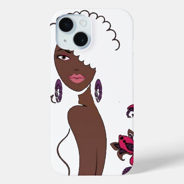 Coque Pour iPhone 15 Afrocenic Beauty iPhone 15 Coque (Verso)