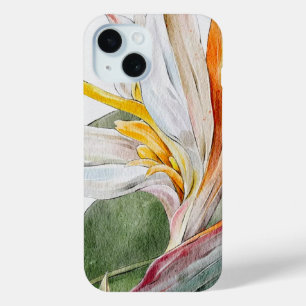 Coque pour iPhone 15 - Aquarelle Fleur Exotique