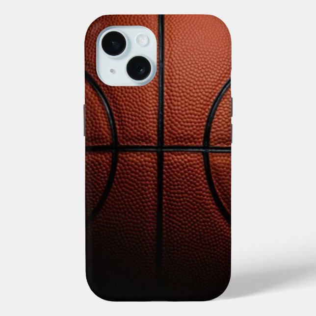 Coque Pour iPhone 15 Basket-ball - iPhone 15 Coque (Verso)