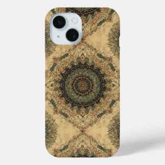 Coque Pour iPhone 15 Boho Floral Mandala Watercolor coque iphone