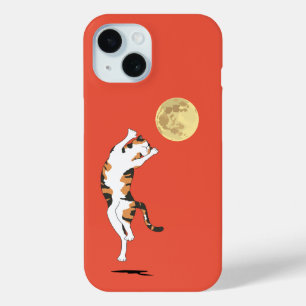 Coque Pour iPhone 15 Calico Cat Moon Danser Coque-Mate coque iphone